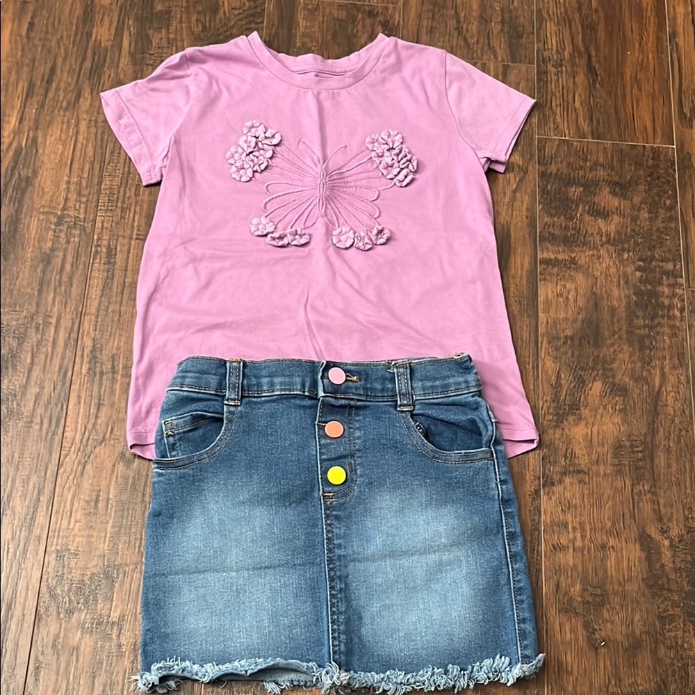 Purple Embroidered Butterfly Top